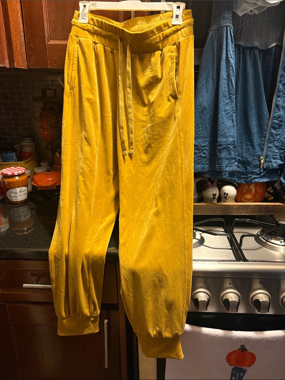 Golden yellow joggers